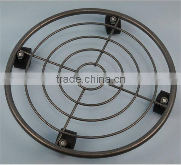 Removable Round Wire Wheel Flower Holder Flower Pot Rack