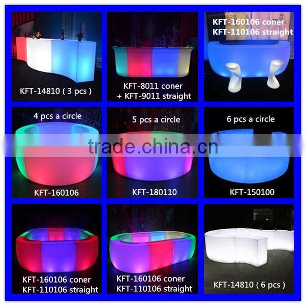 led bar counter/led reception desk/front desk/led restaurant furniture
