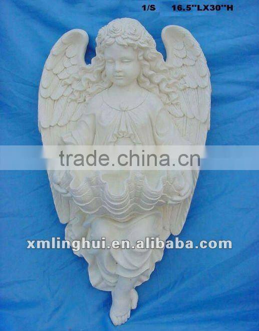 White Wall Angel Flower Pot