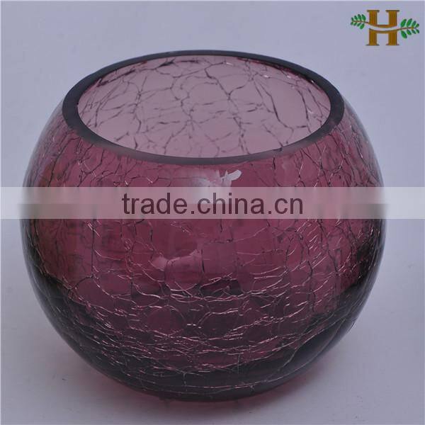 wholesale handblown cheap round glass bowl vase