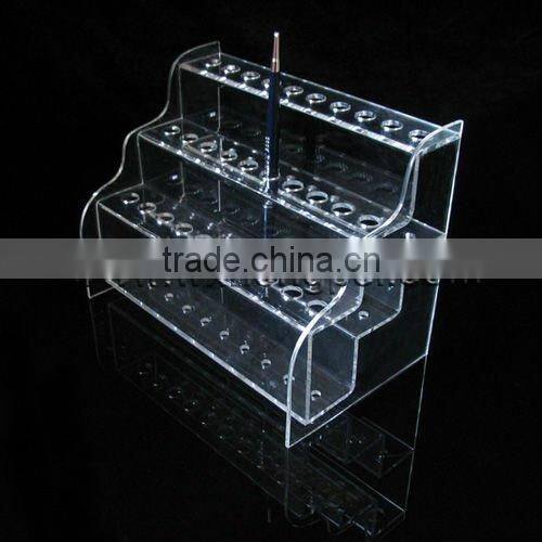 30pcs clear acrylic pen stand/ cosmetic pencil & brush display shelf