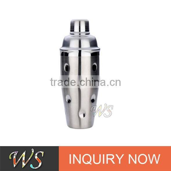 WS-101 matt silver bubble bottle shaker stainless steel cocktail shaker