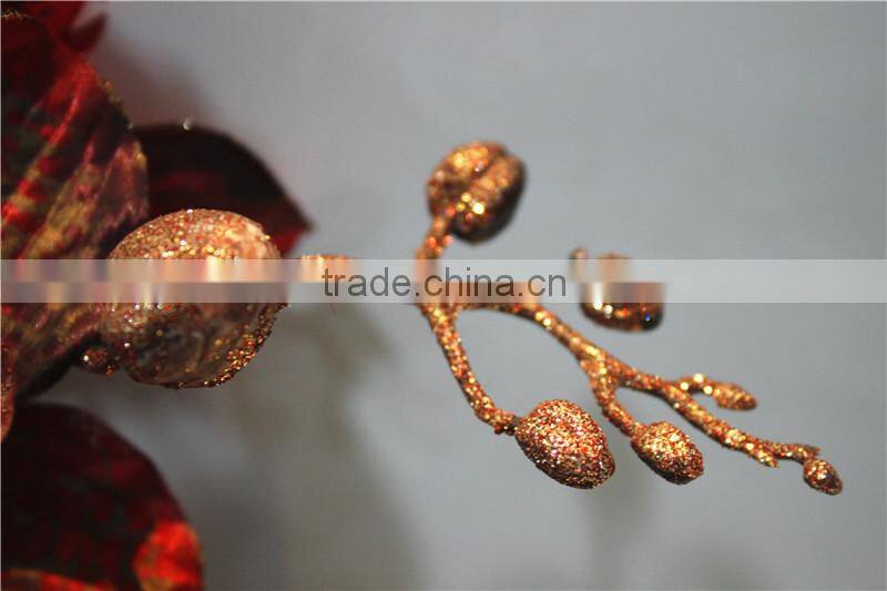 Home garden decoration 90cm hight dark purple Gold string Ascocenda artificial wedding flowers EQDL03 0401