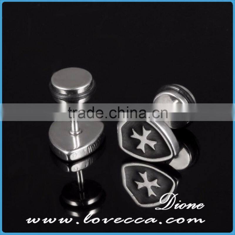 Dumbbell Popular Men Style Fashion 316L Titanium Steel Earrings