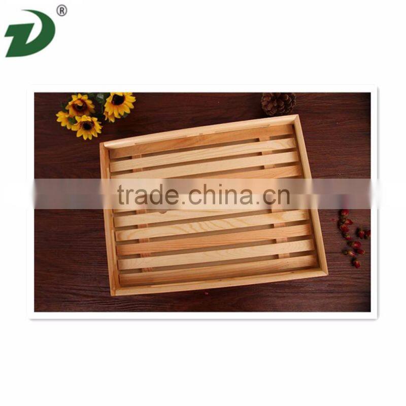 Eco-friendly unfinished natural wooden bread serving tray
