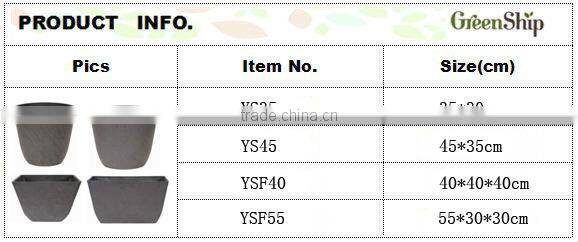 Decorative Garden Terracotta Pots Wholesale from Greenship/ 20 years lifetime/ lightweight/ UV protection/ eco-friendly