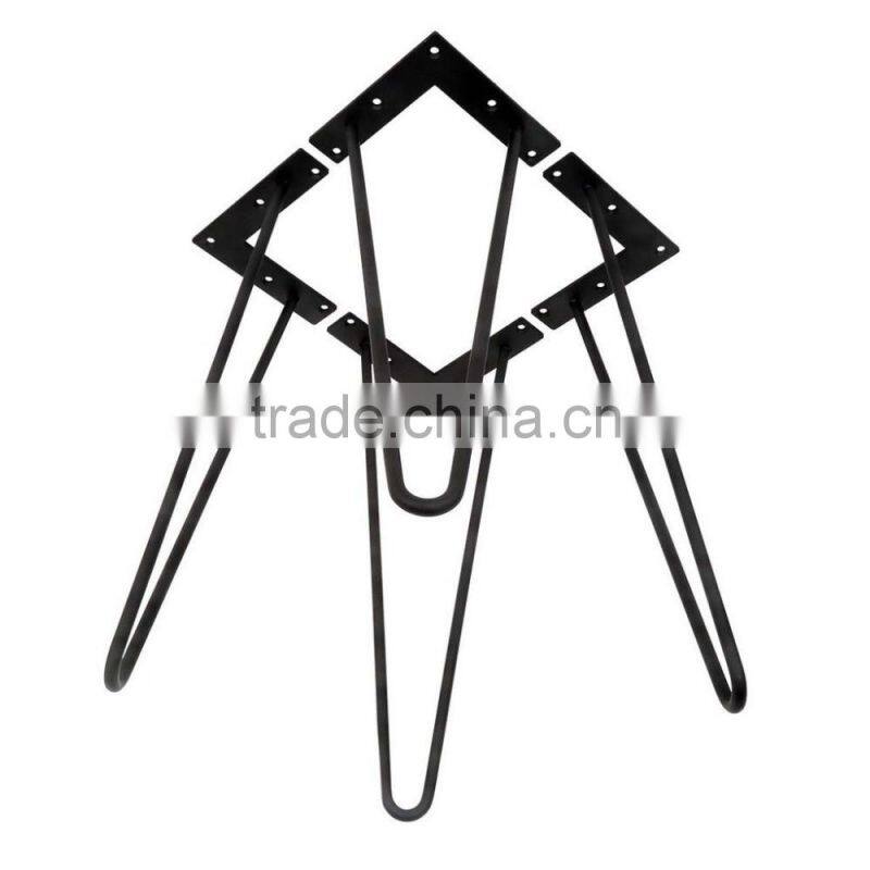 Best selling 2 legs modern cast iron table base hairpin table legs with 16 inches