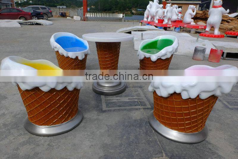 Ice cream table and chair for hotel or bar
