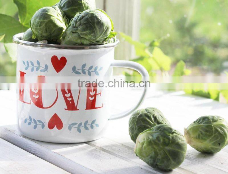 enamel mug with metal material