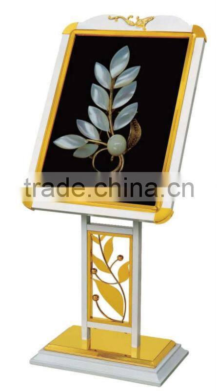 Menu stand Square board-rectangle base (P-69)
