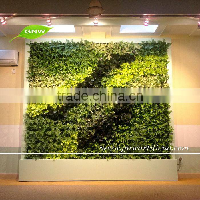 GNW GLW025 Evergreen Artificial Grass Wall Decor Anti-UV Plastic Leaves