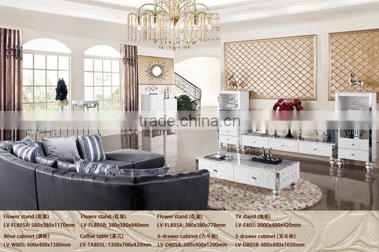 TA805L modern coffee table, marble coffee table, wooden coffee table