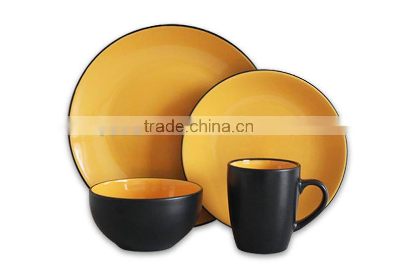 10.5" Color glazed dinner plate ,cheap plate