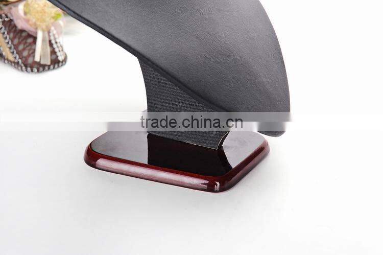 Wholesale jewelry display neck stand leather 18cm tall