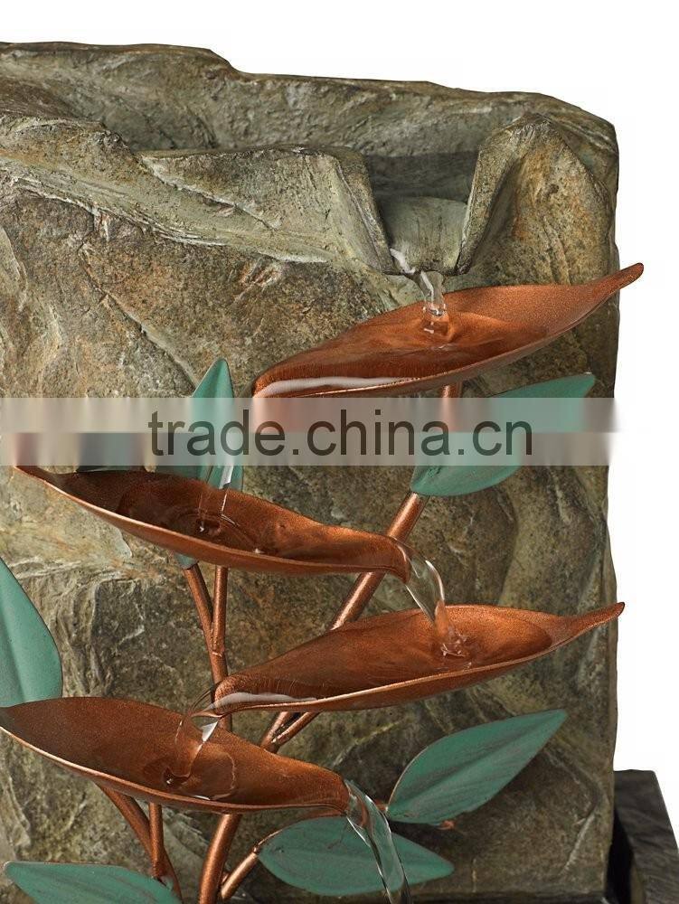 Blue Bird of Paradise Tabletop Water Fountain