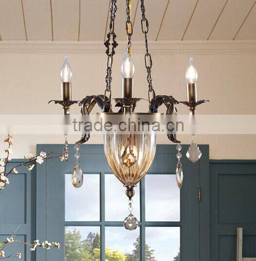 New Arrival Classic European Baroque Style Antique Golden Brass Pendant Light, Chandelier for Bedroom BF12-05254h
