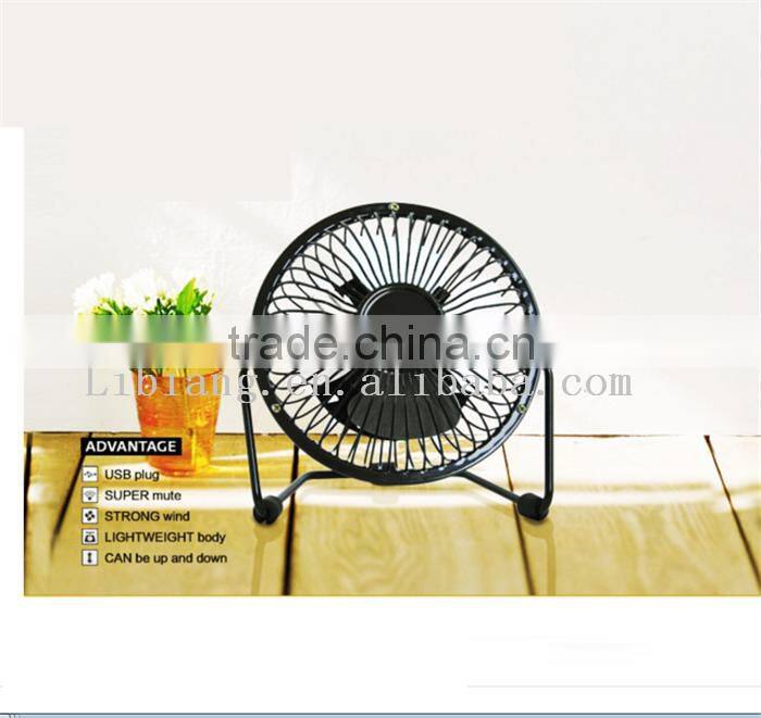 8 color 4" steel structure wtih rubber fan Portable USB Cooling Mini Fan or Air Conditioner Fan