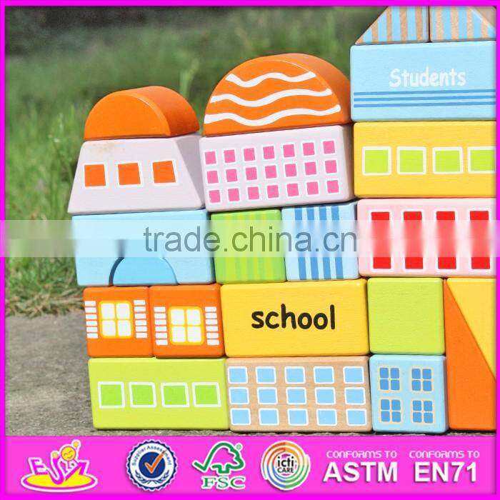 2017 new design 25 pieces educational toys children wooden blocks W13A122