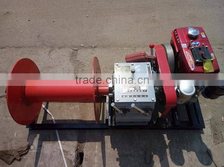 30-50M wire rop cable winch made in China/ 3T gasoline power cable winch