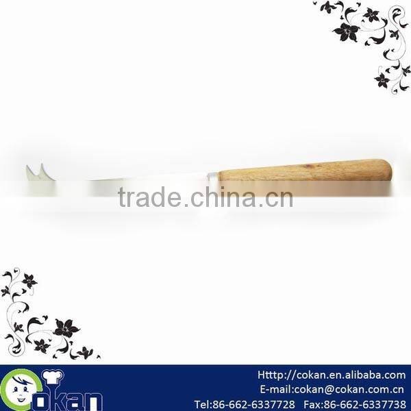 Stainless steel cheese knife with wooden handle,cheese cutter CK-KS038