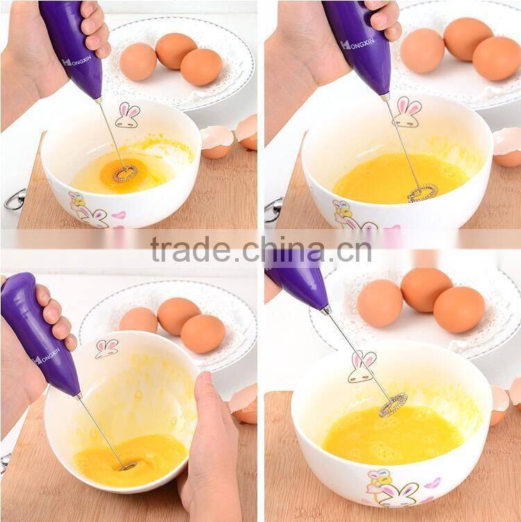 Kitchen Practical Mini-electric Handheld Milk Cream Coffee Shake Frother Battery Operated Whisk Mixer Egg Beater Foamer