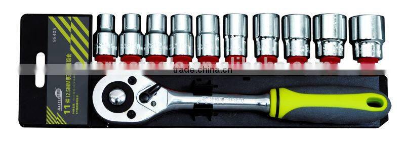 CF598405: 11pcs 1/2" drive socket and ratchet handle set