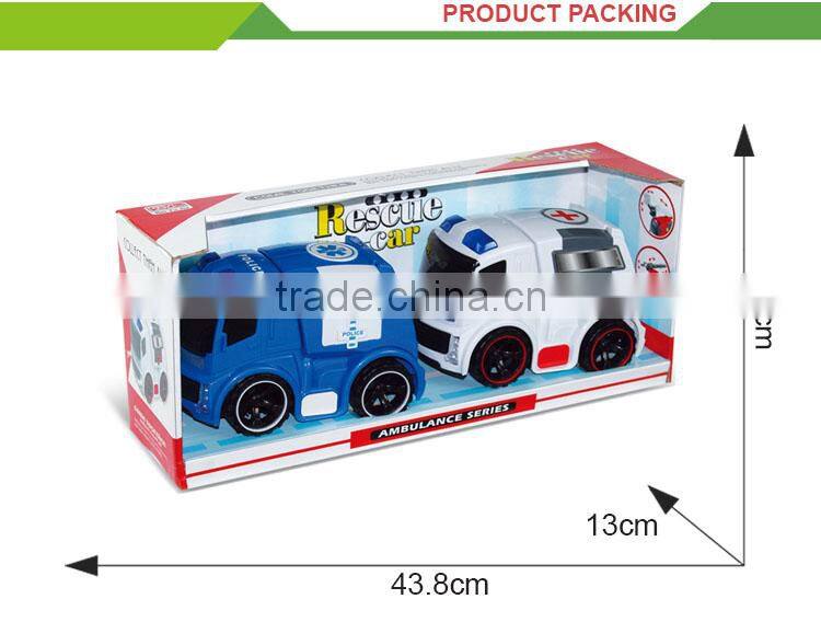 Most popular children small friction set ambulance police car toy