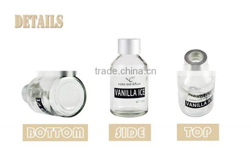 100ml Round shape aroma scented fragrance reed diffuser with Rattan/fiber stick