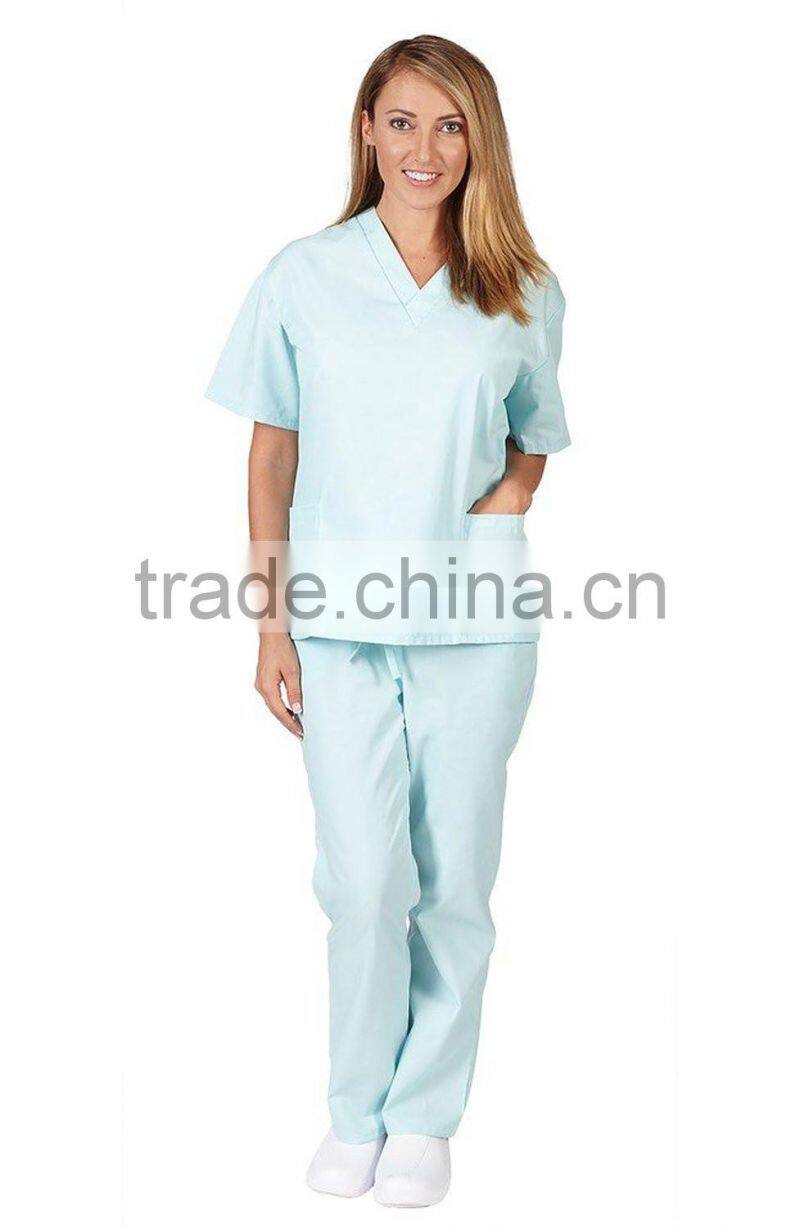 Medical Uniforms Scrubs Set Women's Scrub Set, Uniform Medical Scrubs Assorted Colors, XXS-5XL Medical Scrubs