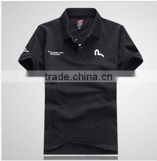 OEM cotton knitted men polo shirt, white simple men polo shirt , with emboridery