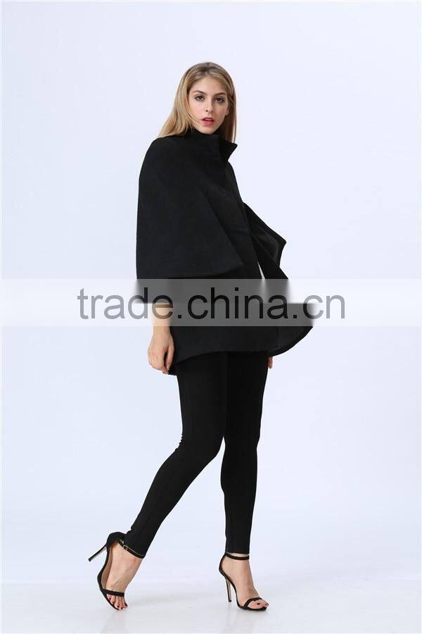 New Arrival Ladies Fashion Design Elegant Winter/Autumn Dolman cape Coat for women