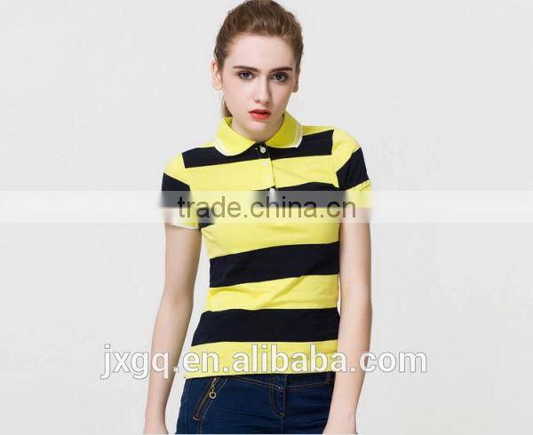 2014 new design hot sale cheap uniform with striped dry fit polo shirts wholesale