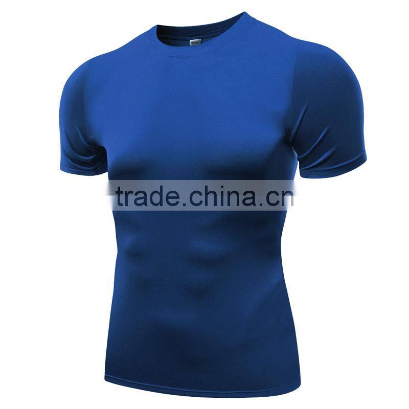 Top new pattern short sleeve gym fitness sport t shirt men