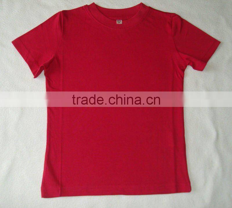 100% combed cotton boys short sleeve blank t-shirts , Children blank t-shirts,