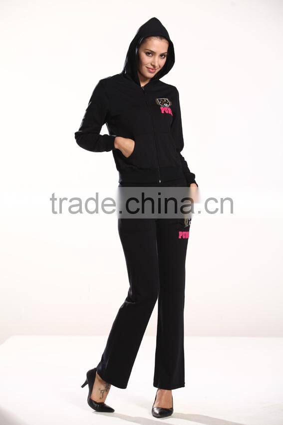Custom velour high quality sexy womens wholesale gym wear
