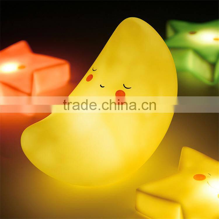 wholesale cute baby toy Children's room decoration Luminous toy smiling clouds and moon led light