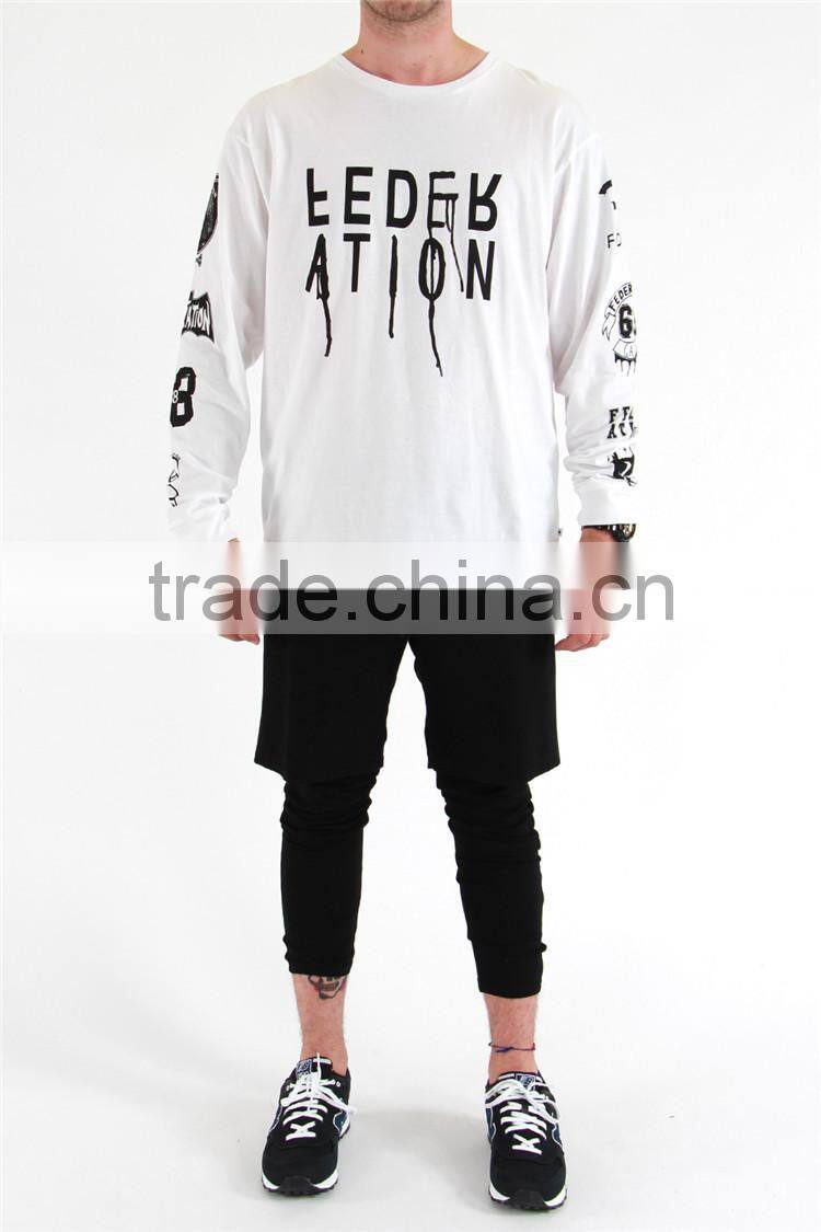 Mens fit gym two layer pants with zipper pocket custom mens jogger pants