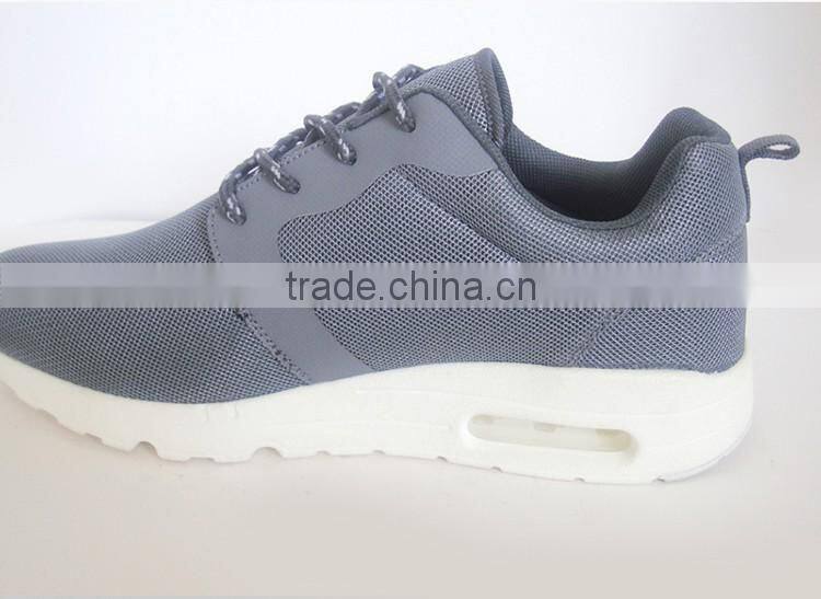 Factory supply grey mens air cushion sport shoes