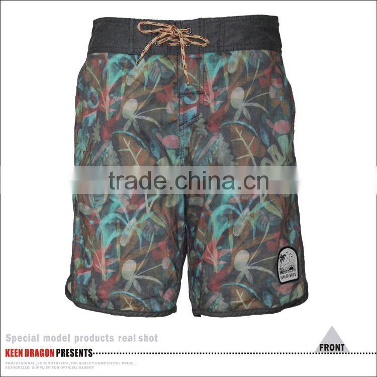 Tropical Print Boardshorts 2017 Mens Quick Dry Swim Trunks with High Quality Fabric