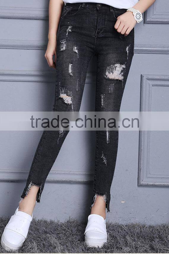 Custom xxx usa sexy ladies tight leggings sex photo women skinny elastic detroyed jeans