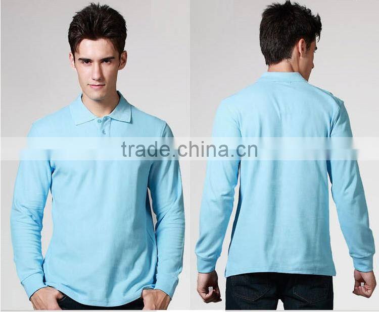 2016 New Brand Men's Long Sleeve Polo Shirt Man's Sloid Color Causal Polo Shirts