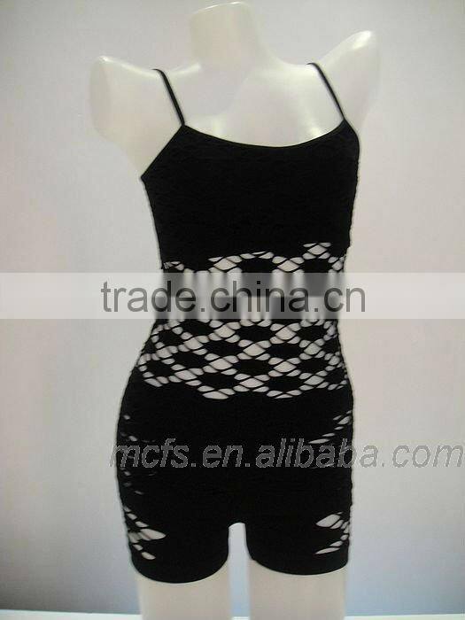 Straps hollow out elastic camisole sexy seamless women's underwear women