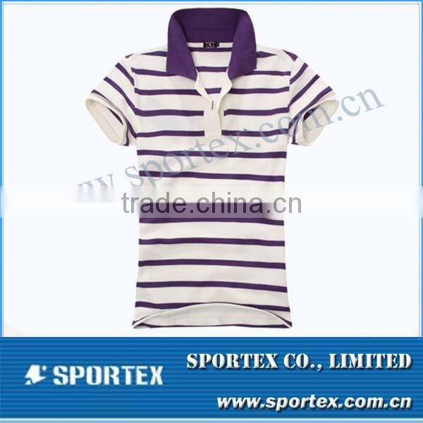 Fashion stripe goft shirt / customized polo shirt