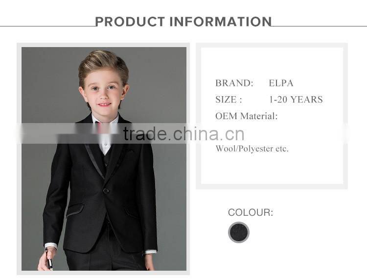 ELPA designer 3 piece children suits black wholesale kids suits for boys