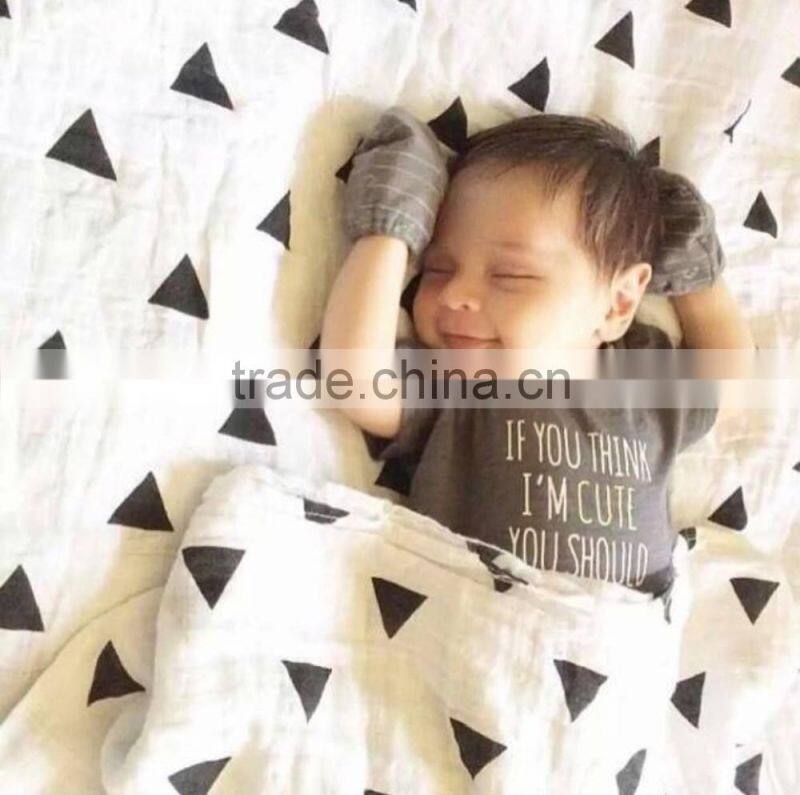 Hight quality breathable muslin baby blanket, baby swaddle