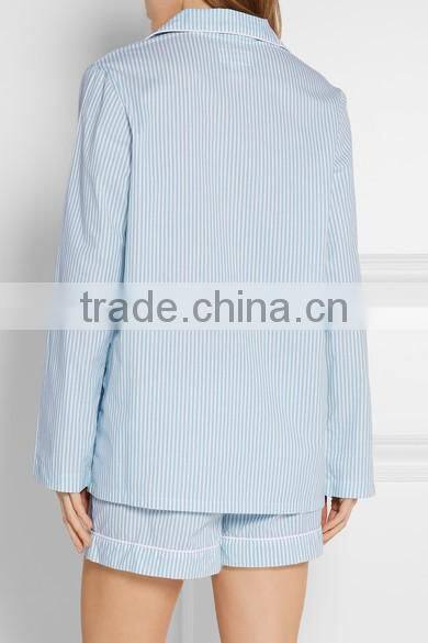 Sleepwear for Women! High Quality Cozy Long Checked Shirt and Shorts Pajamas Set