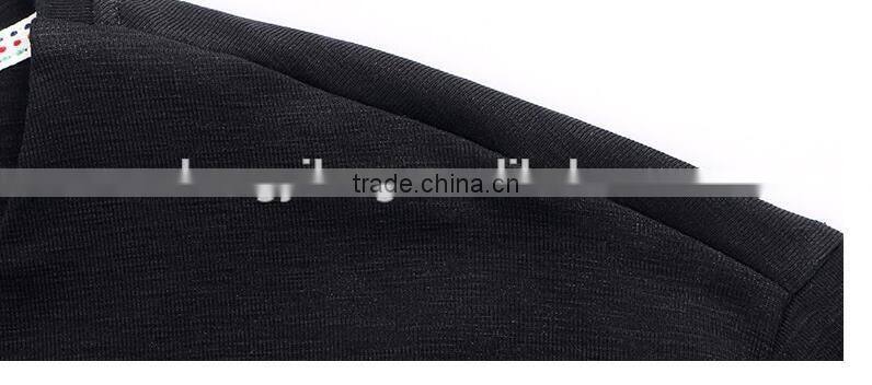 Men's spring long sleeve cotton slub plus size O-neck tee shirt with button placket