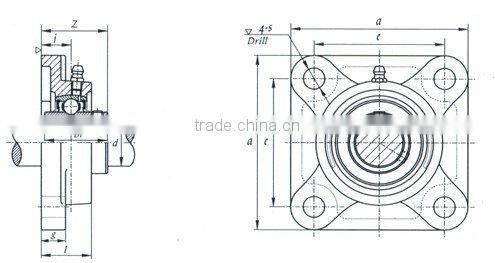 Cheap Square pillow block bearing UCF210