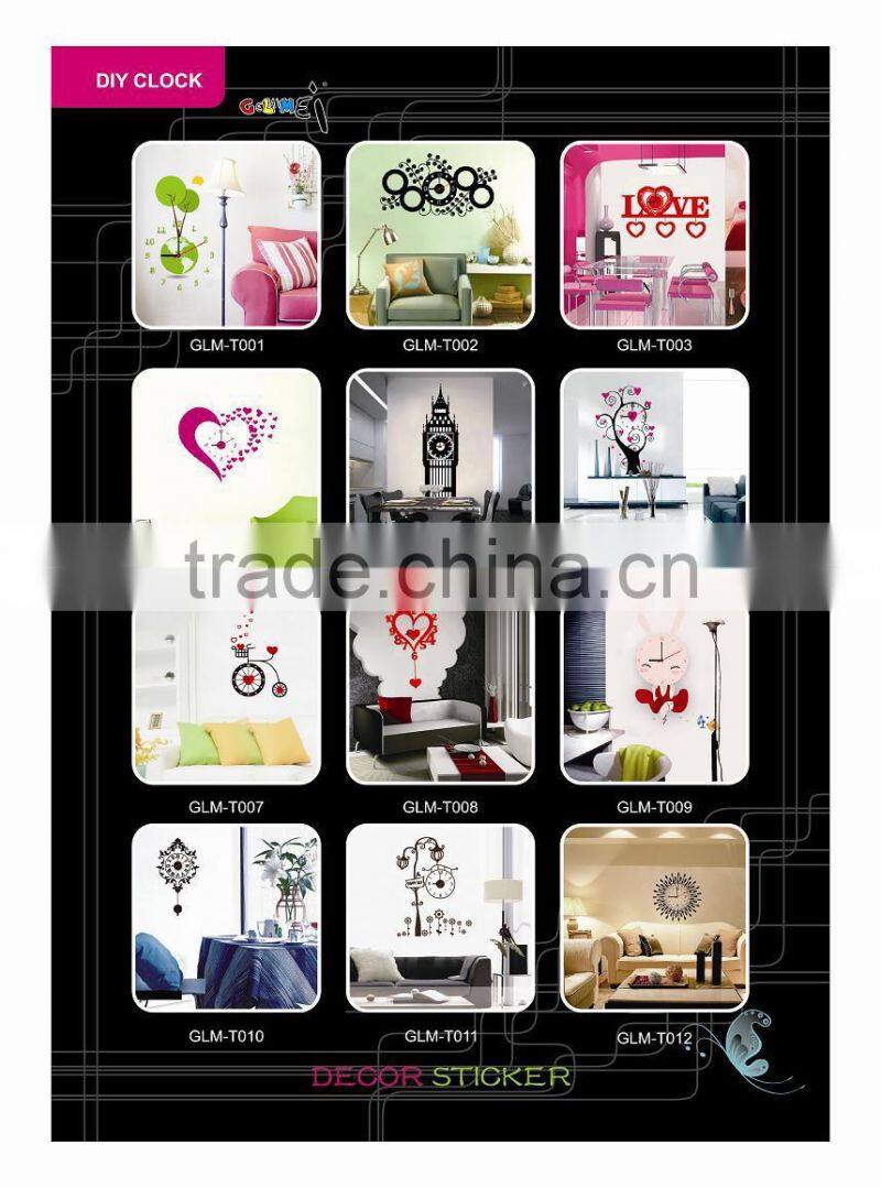 3D Clock deco wall sticker decal