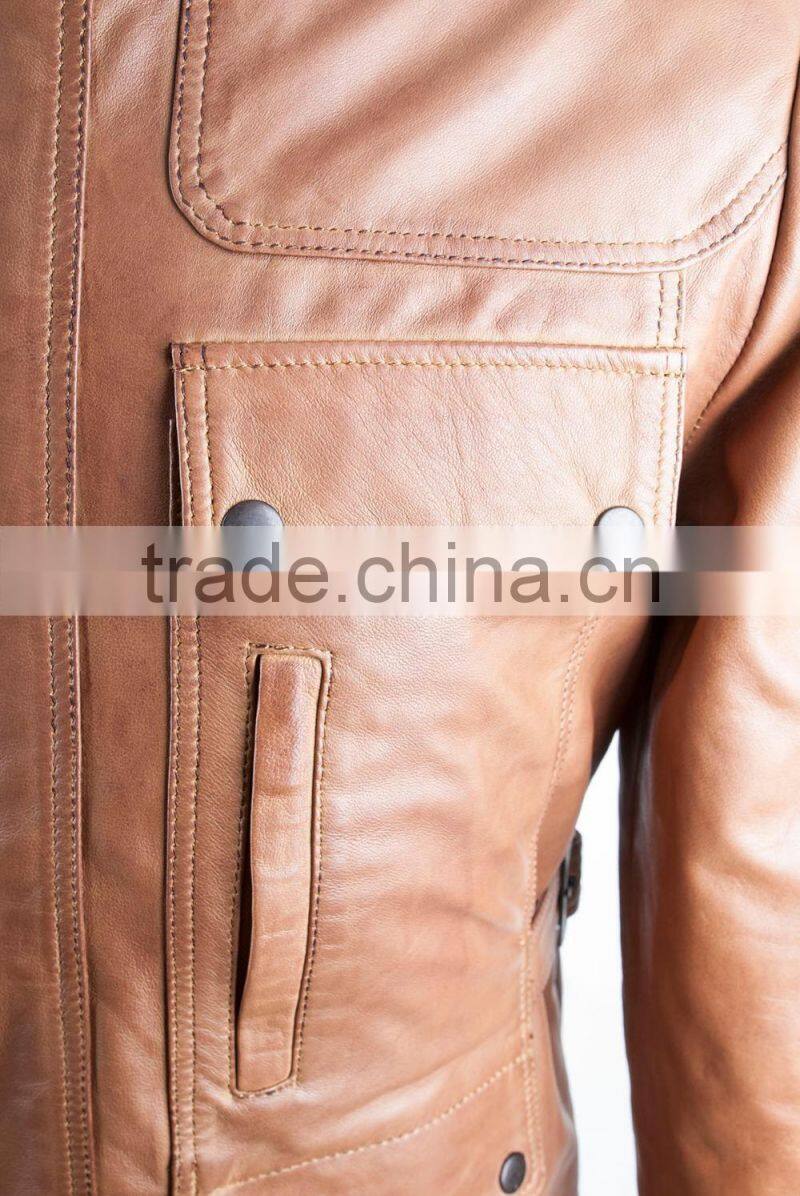 Custom Made Real Leather Biker Jacket / leather jacket